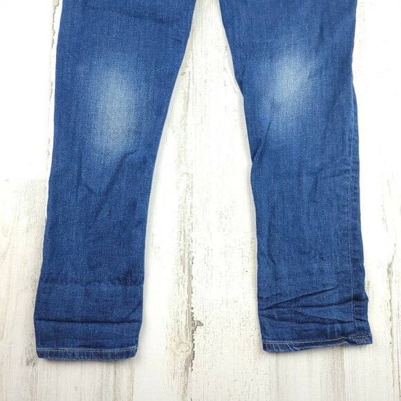 Express Women's Blue Distressed Modern Boyfriend Relaxed Fit Jeans Size 2 EUC - Picture 7 of 8